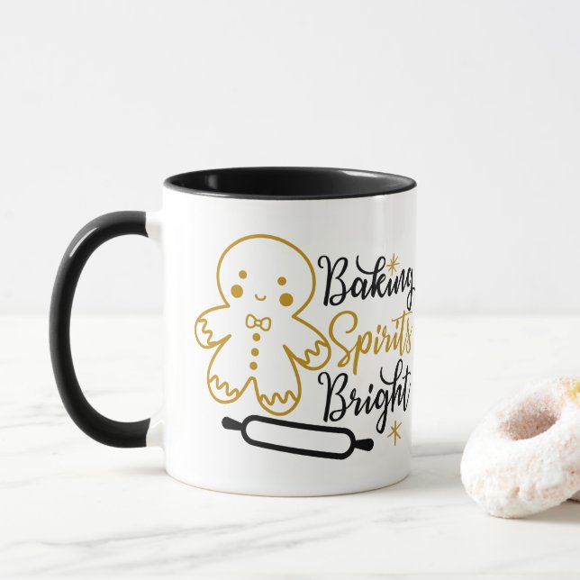 Taza Los espíritus del pan brillan (Con donut)