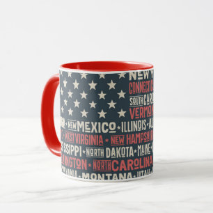 Taza Los Estados Unidos de América States y capitales