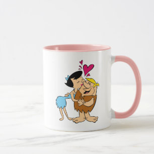 Taza Los Flintstones el Betty Barney que se besa