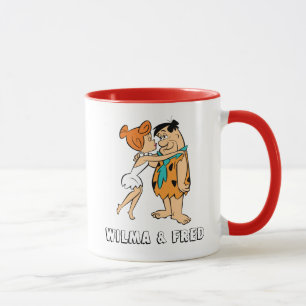 Taza Los Flintstones el Wilma que besa a Fred