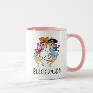 Taza Los Flintstones el   Wilma y estrellas del rock de