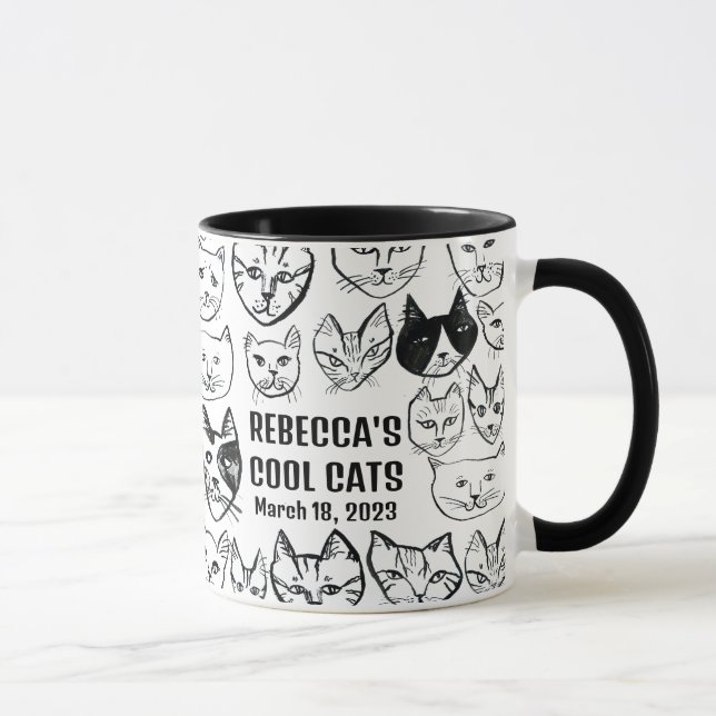 Taza Los gatos de Guay de Rebecca cutan graciosa PERSON (Derecha)