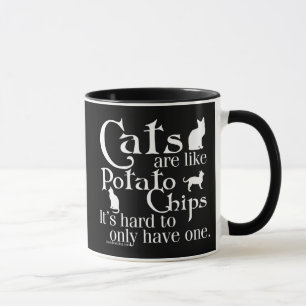 Taza Los gatos son como las patatas fritas…