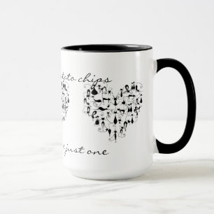 Taza - los gatos son como las patatas fritas