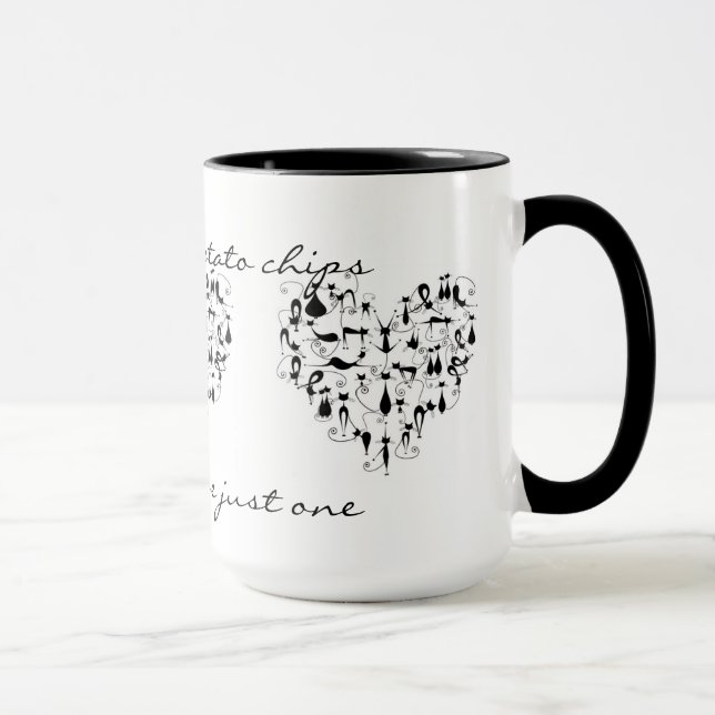 Taza - los gatos son como las patatas fritas (Derecha)