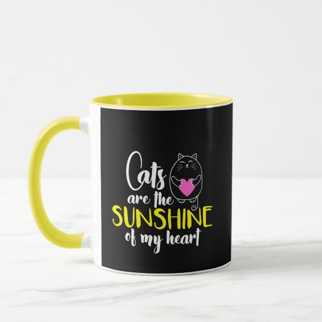 Taza Los gatos son la luz del sol de mi corazón (Izquierda)