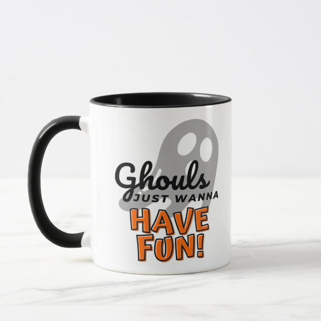 Taza Los Ghouls Solo Quieren Divertirse (Gris) (Izquierda)
