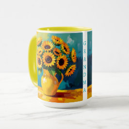 Taza Los girasoles amarillos personalizados