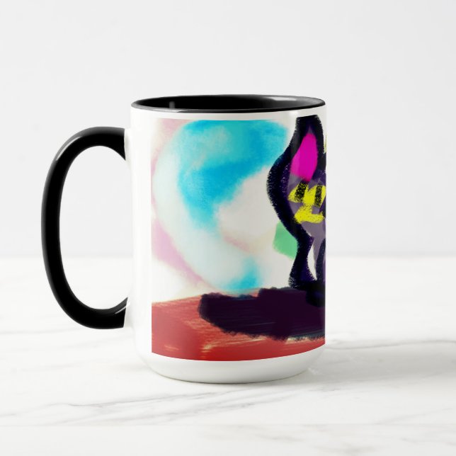 Taza Los girasoles y el gato negro (Izquierda)