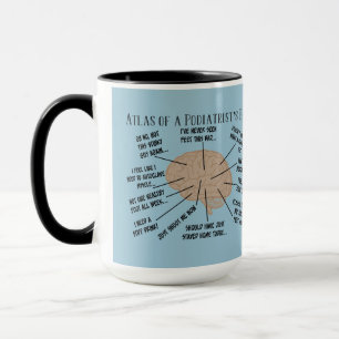 Taza Los graciosos pensamientos de los podiatras Mugs l