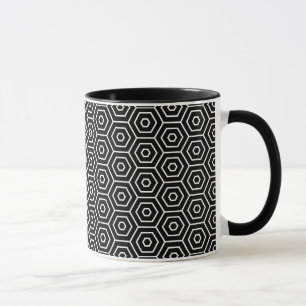 Taza Los hexágonos texturizan el modelo geométrico