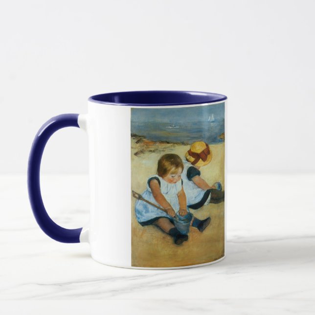 Taza Los hijos de Mary Cassatt en la playa (1884) (Izquierda)