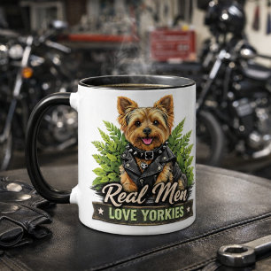 Taza Los hombres de verdad aman a los Yorkies / Perro d