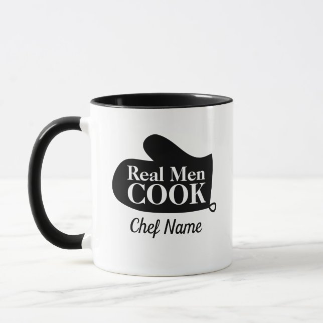 Taza Los hombres de verdad cocinan chistoso regalo para (Izquierda)