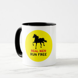 Taza Los hombres de verdad corren libres y salvajes cab