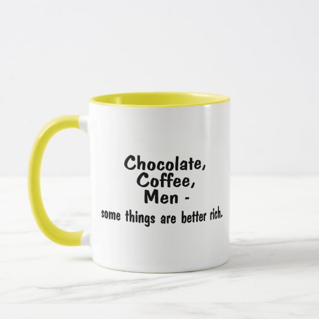 Taza Los hombres del café del chocolate algunas cosas (Izquierda)