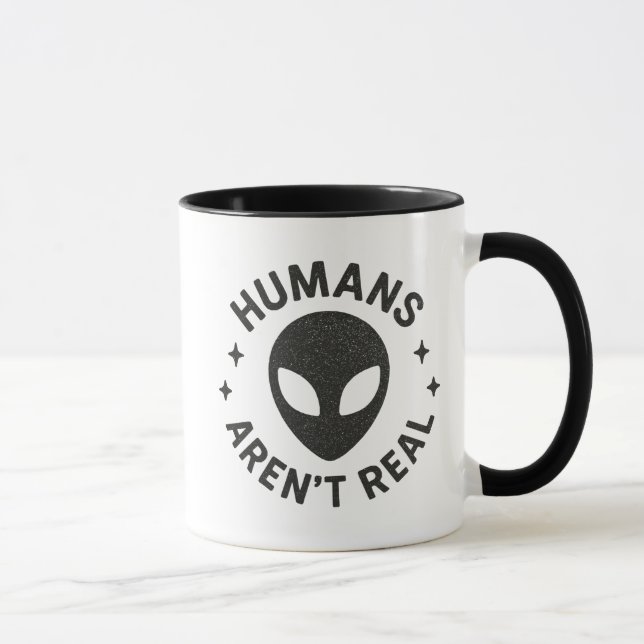 Taza Los humanos no son reales (Derecha)