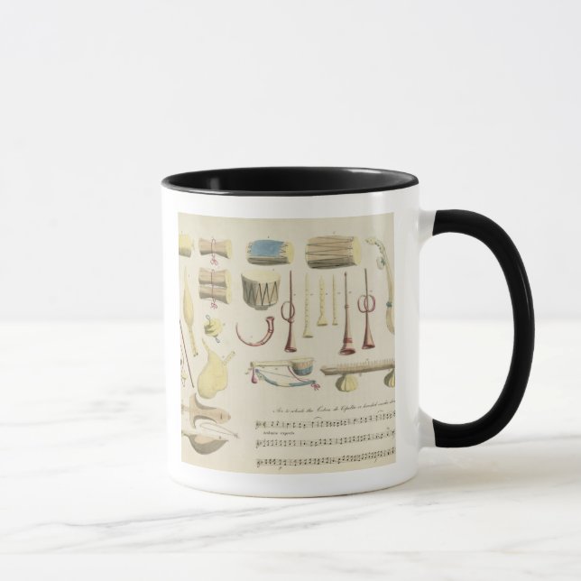 Taza Los instrumentos musicales indios, platean 23 de (Derecha)