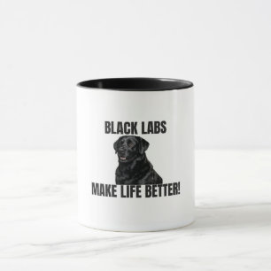 Taza ¡Los Labs Negros Hacen la Vida Mejor! – Labrador N