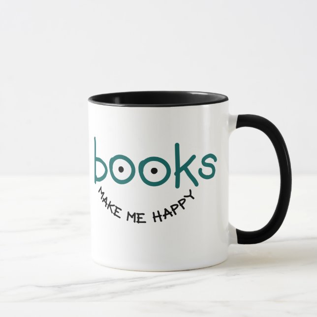 Taza Los libros me hacen feliz (Derecha)