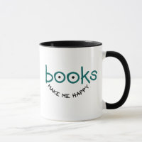 Los libros me hacen feliz peluca
