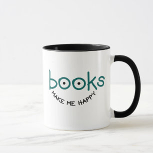 Taza Los libros me hacen feliz peluca