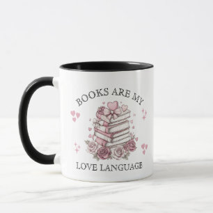 Taza Los libros son mi lenguaje del amor Día de San Val
