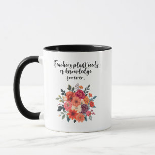 Taza Los maestros plantan semillas de conocimiento para