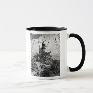 Taza Los marineros becalmed y atormentados por la sed