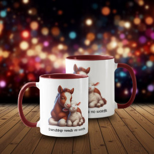 Taza Los mejores amigos de Foal & Lamb comparten un mom