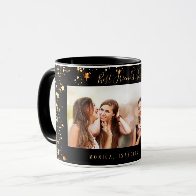 Taza Los mejores amigos para siempre personalizado foto (Anverso izquierdo)