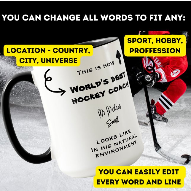 Taza Los mejores entrenadores del mundo de hockey navid (Subido por el creador)