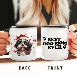 Taza Los mejores Navidades de la mamá del perro matan a