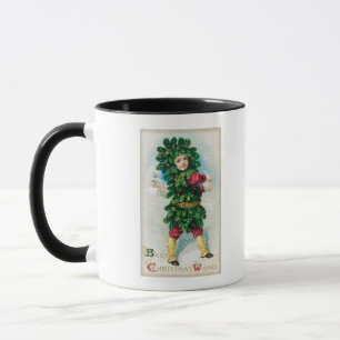 Taza Los mejores Navidades desean al hombre con un abri