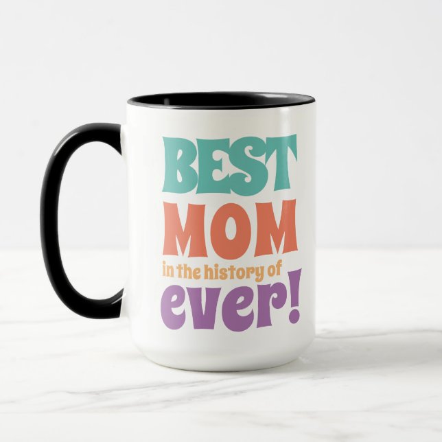 Taza Los mejores niños modernos de mamá nombran regalo  (Izquierda)