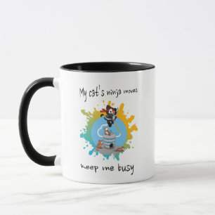 Taza Los movimientos ninja de mi gato me mantienen ocup