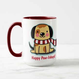 Taza ¡Los Navidades del perro del cachorro mug Happy Pa