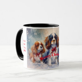Taza Los Navidades del Rey Charles Cavalier aman la mús