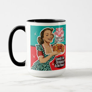 Taza Los Navidades retro son divertidos como una torta 