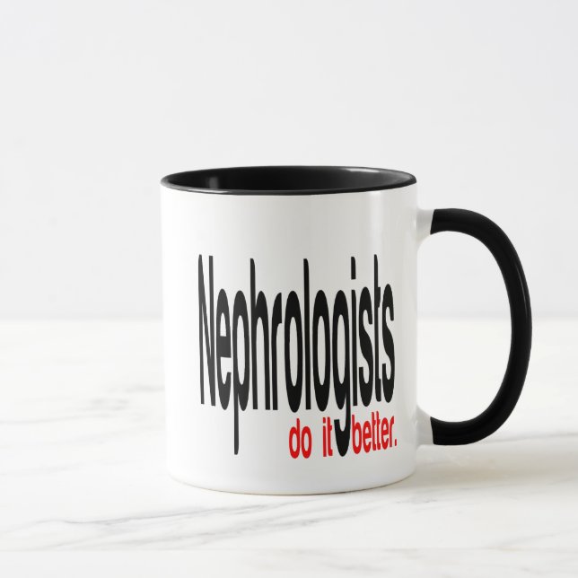 Taza Los nefroólogos lo hacen mejor Chiste (Derecha)