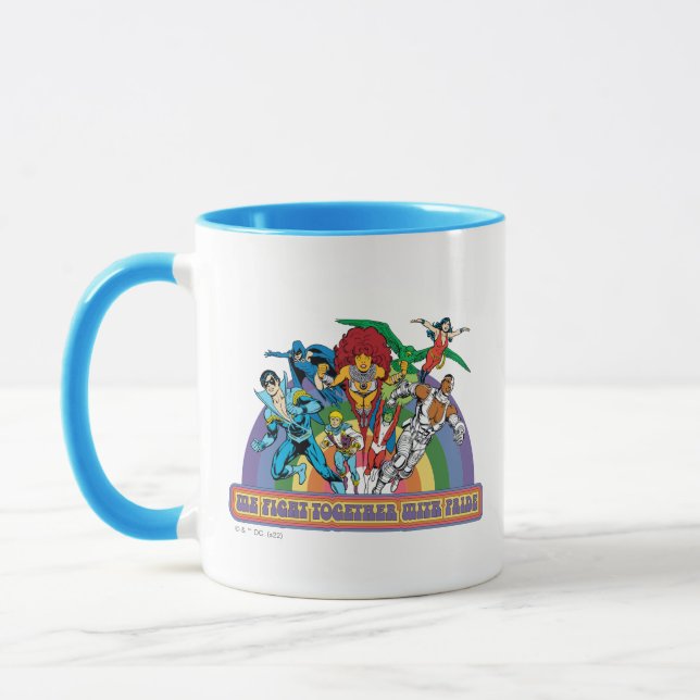 Taza Los nuevos titanes adolescentes - Luchamos junto c (Izquierda)