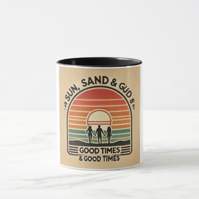Taza Los objetivos de la amistad con los atardeceres de (Centro)