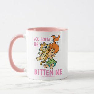 Taza Los Picapiedra   Pebbles y su tigre
