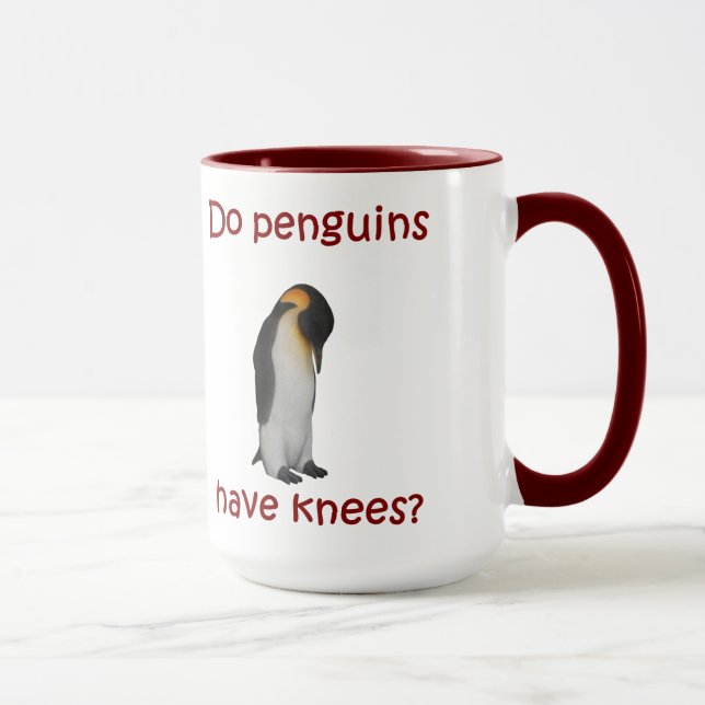 Taza ¿Los pingüinos tienen rodillas? (Derecha)