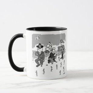 Taza Los piratas son jardinería usando una pierna de ma