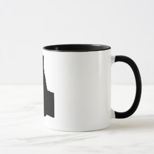 Taza Los pulgares suben el gesto, blanco detrás