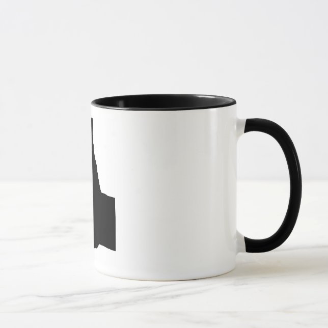 Taza Los pulgares suben el gesto, blanco detrás (Derecha)