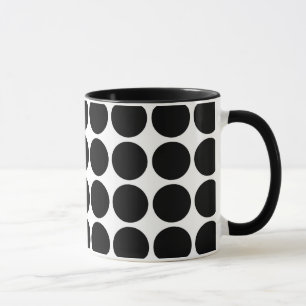 Taza Los puntos de la polka negra en blanco