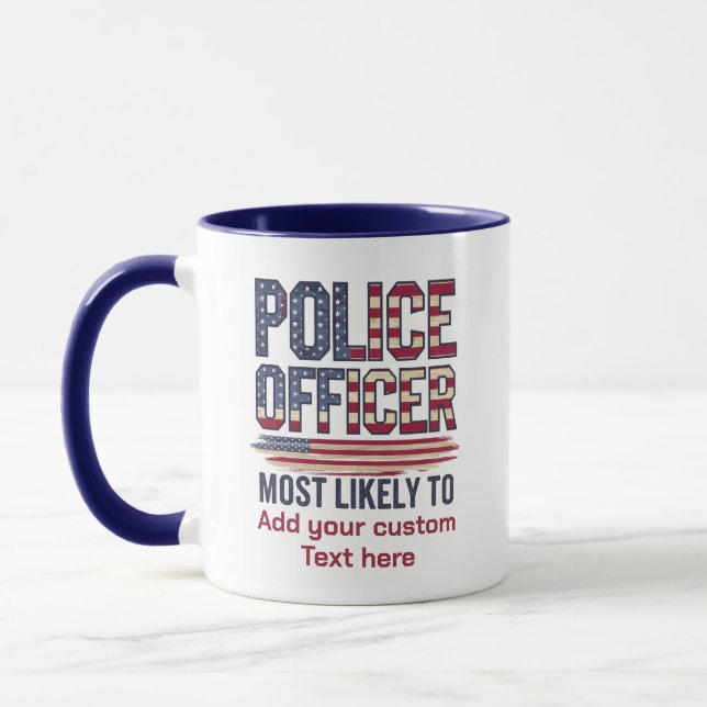 Taza Los Regalos De Oficiales De Policía Más Probables  (Izquierda)