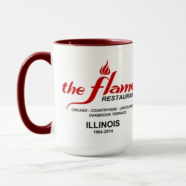 Taza Los restaurantes de llama de Illinois (Izquierda)